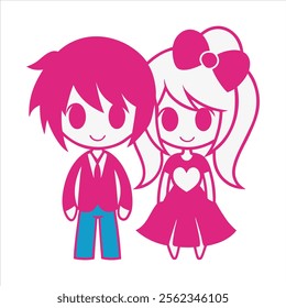 Couple silhouette vector for romantic, wedding, and creative design projects