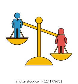 couple silhouettes in scale