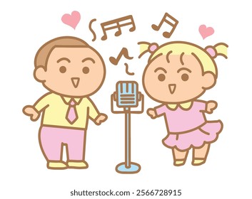 Couple singer for clip art.