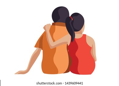 couple sitting close romantic pose. Love