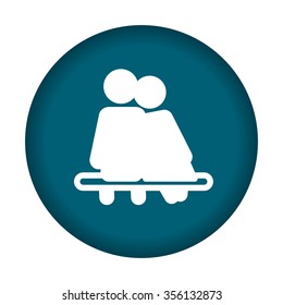 Couple sitting icon. Vector illustration eps 10.