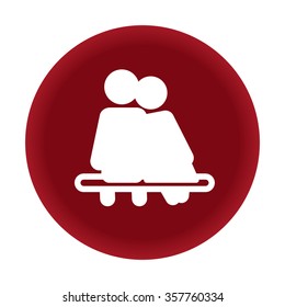 Couple sitting icon. Vector illustration eps 10.