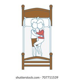 couple sleeping on the bed