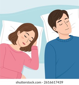 Couple Sleeping Peacefully at Night