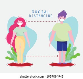 couple social distancing prevent to covid 19