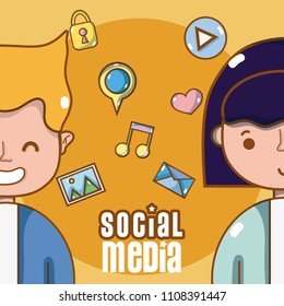 Couple and social media