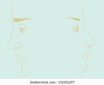 couple in sorrow vector illustration