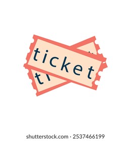 Couple of special cinema tickets with bar code isolated on white background. 3d black and white movie ticket rendered cartoon style. Vector