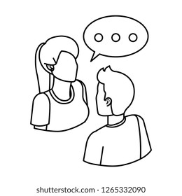 couple with speech bubble avatars