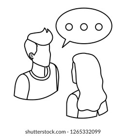 couple with speech bubble avatars