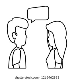 couple with speech bubble avatars
