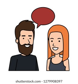 couple with speech bubble avatars