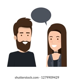couple with speech bubble avatars