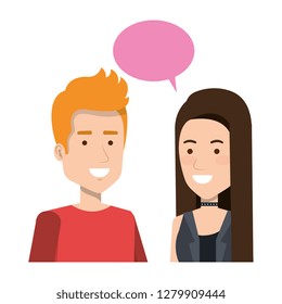 couple with speech bubble avatars