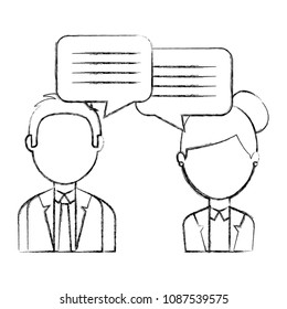 couple with speech bubbles