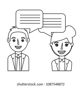 couple with speech bubbles