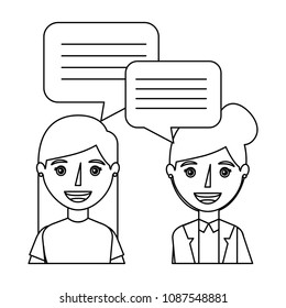 couple with speech bubbles