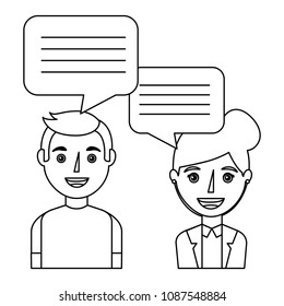 couple with speech bubbles