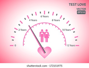 Couple speed test true love vector