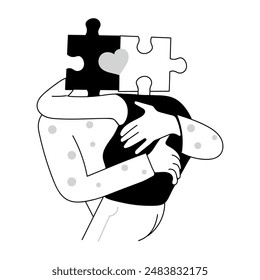 Pareja Cuchara Doodle Mini Ilustraciones