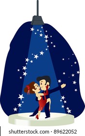 Couple sport dancing