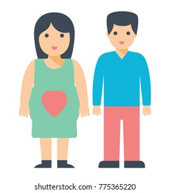 
A couple standing with each other and the lady is having a heart on her shirt
