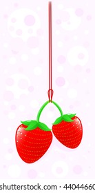 couple of strawberries - vector image