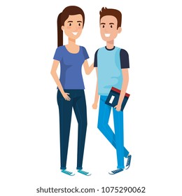 couple of students characters