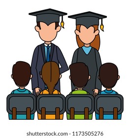 couple students graduated with class