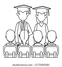 couple students graduated with class