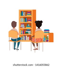 couple students sitting in school desk