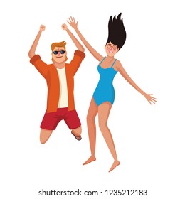 Couple in summer