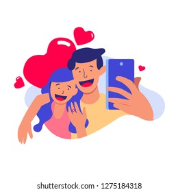 Couple taking a selfie