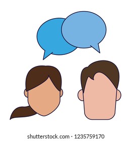 Couple talking avatar