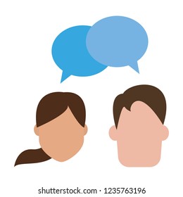 Couple talking avatar