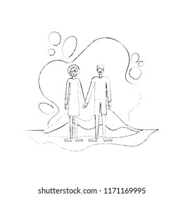 couple in the terrain characters