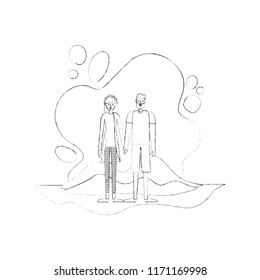 couple in the terrain characters