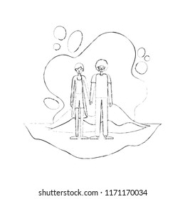 couple in the terrain characters