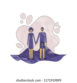 couple in the terrain characters