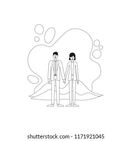 couple in the terrain characters