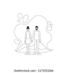 couple in the terrain characters