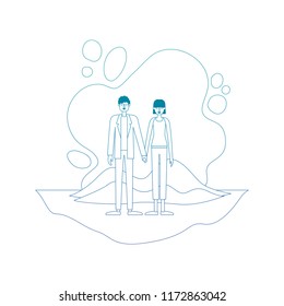 couple in the terrain characters