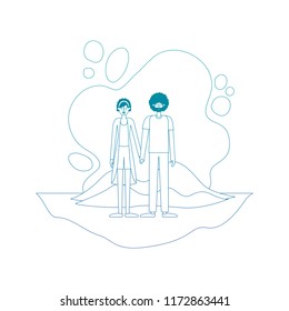 couple in the terrain characters