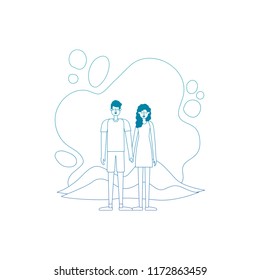 couple in the terrain characters