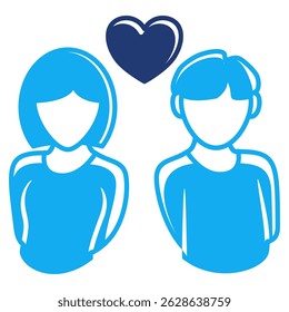 Couple Therapy icon represented by Couple, love Dualtone style.