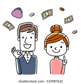 Couple: Things about money, savings, savings