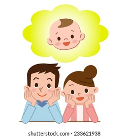 Couple to think that the baby