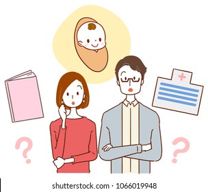 A couple thinking about a baby