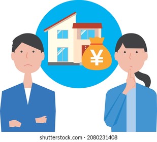 A couple thinking about buying a house and Japanese yen