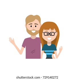 couple together with casual clothes